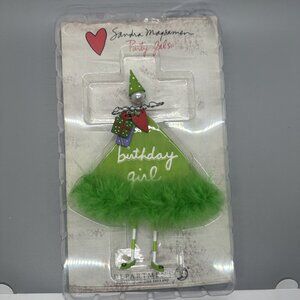 Dept 56 Sandra Magsamen Green Birthday Girl Gift in Box